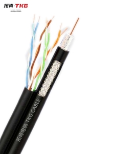 铜芯同轴传输稳定RG59+5类网线(1)